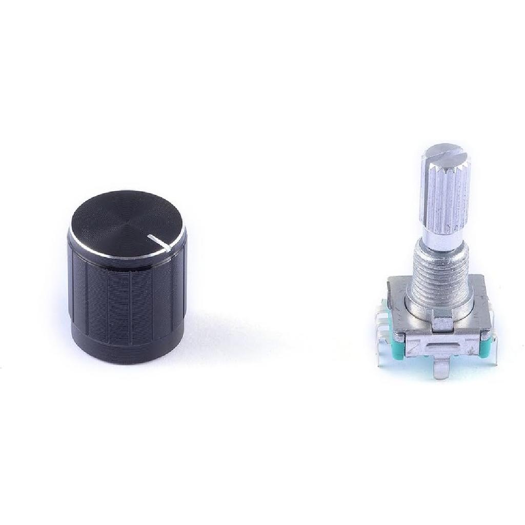 5Pcs 360 Degree Rotary Encoder Code Switch Digital Potentiometer with Push Button 5 Pins and Knob Cap for Arduino (Pack of 5) CYT1100