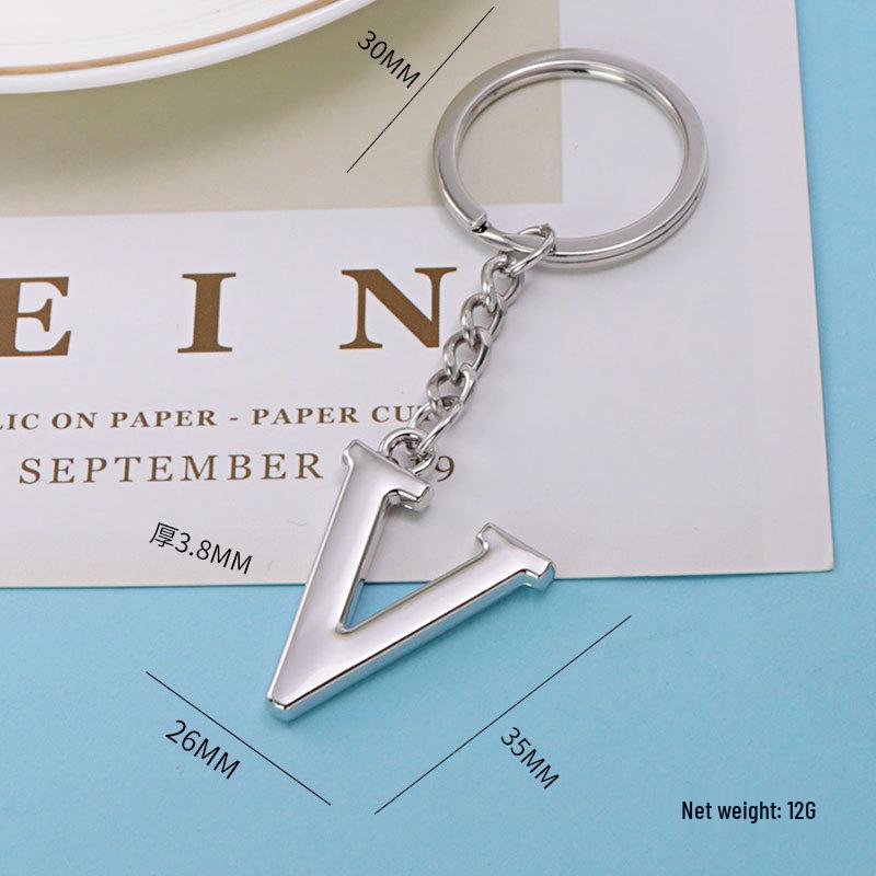 Custom English Alphabet Keychain: Personalized Letter Pendant Gift