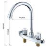 Bateria dwuotworowa mieszacz ciepłej i zimnej wody uchwyt montaż na blacie mosiężna bateria zlewozmywakowa do kuchni bateria umywalkowa łatwa instalacja