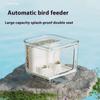 Transparent Automatic Feeding Device Large Capacity Bird Food Dispenser  Balcony