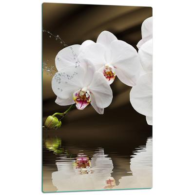 GLASS CUTTING BOARD 30x52 FLOWERS