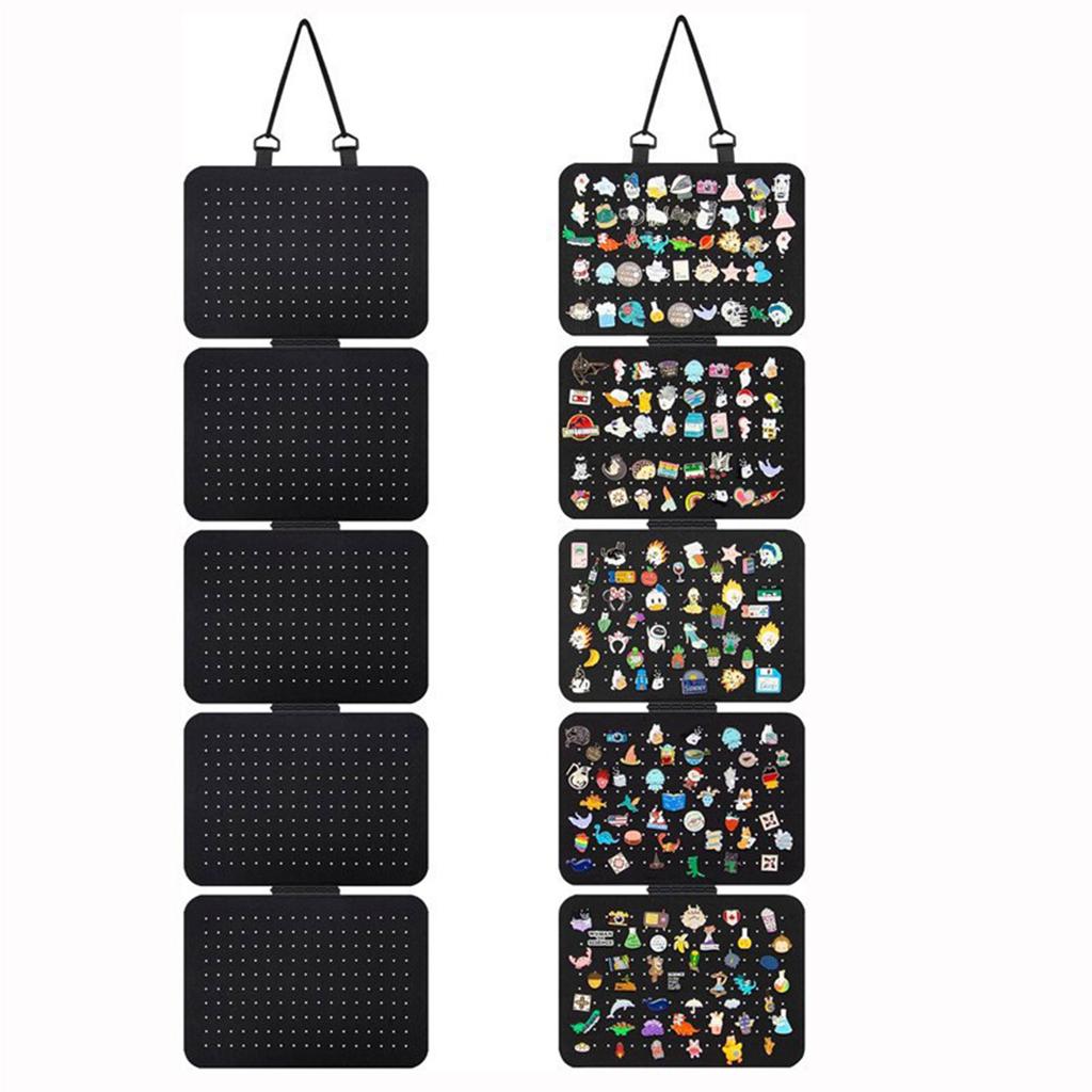 Felt Jewelry Organizer Large Capacity Earrings Necklaces Rings Organizer Portable Hanging Storage Bag for Accessories