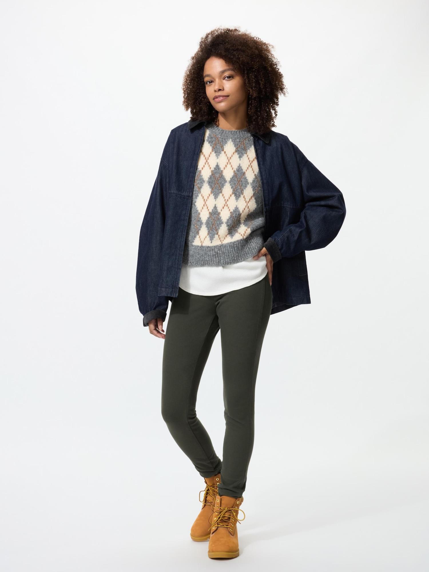 

Uniqlo Япония ультра эластичные леггинсы брюки длинные 57 OLIVE/M