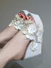 Fashion Fashion Flower Transparent High Heels Outdoor Wedge Heel Thick Bottom Sandals for Women 10.5cm