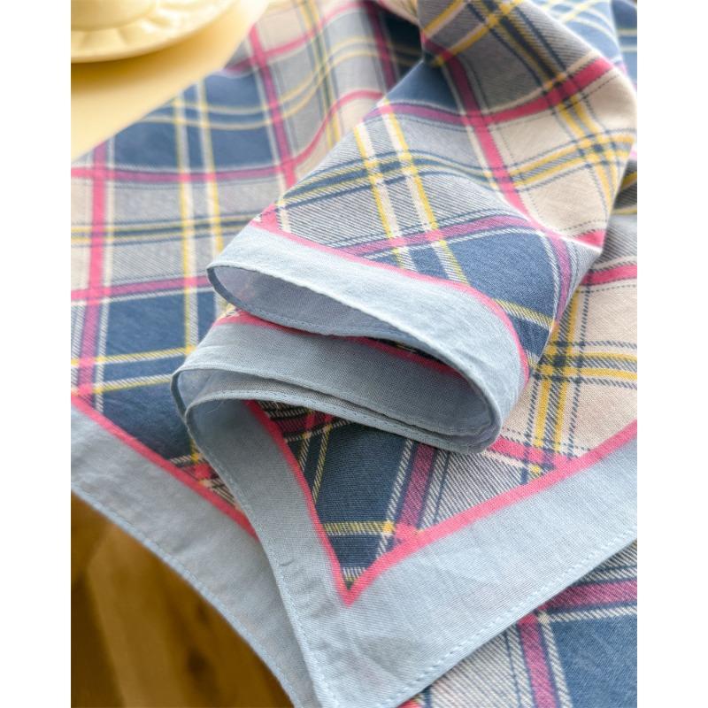 Vintage Style Cotton Small Square Scarf For Women Sun Protection Decoration