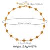 Cadena de Collar de Cuentas de Cristal Transparente Facetado Chapado en Oro Con Extensión
