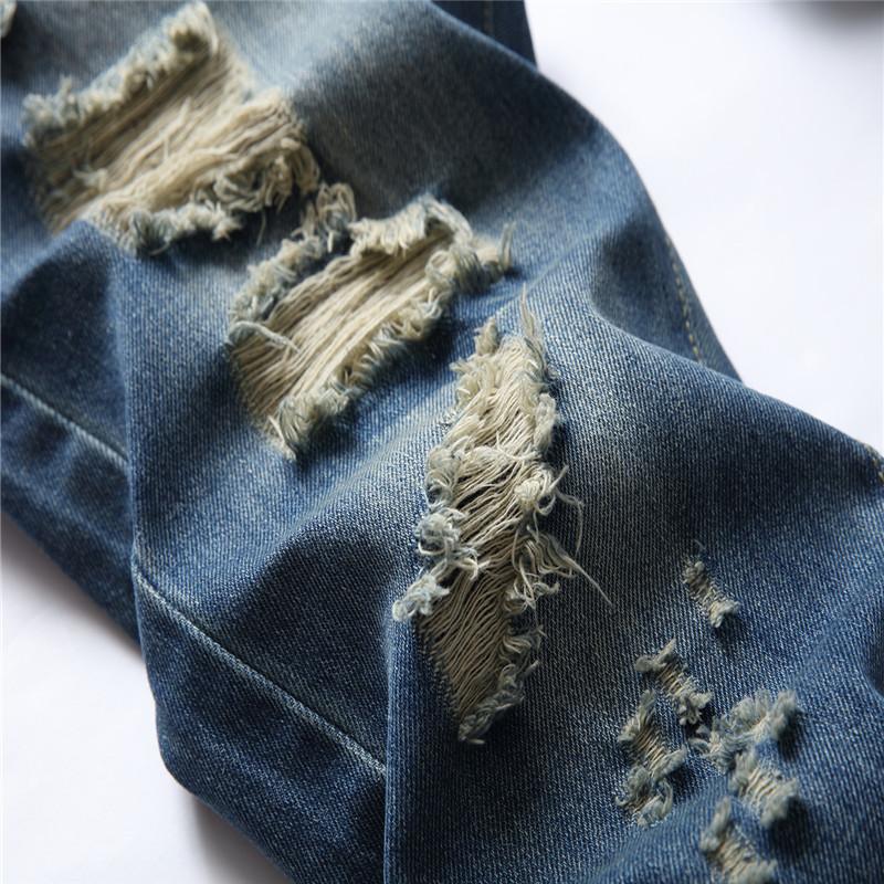 2024 Европейский и американский стиль Четырехсезонные мужские повседневные джинсы — фото 3