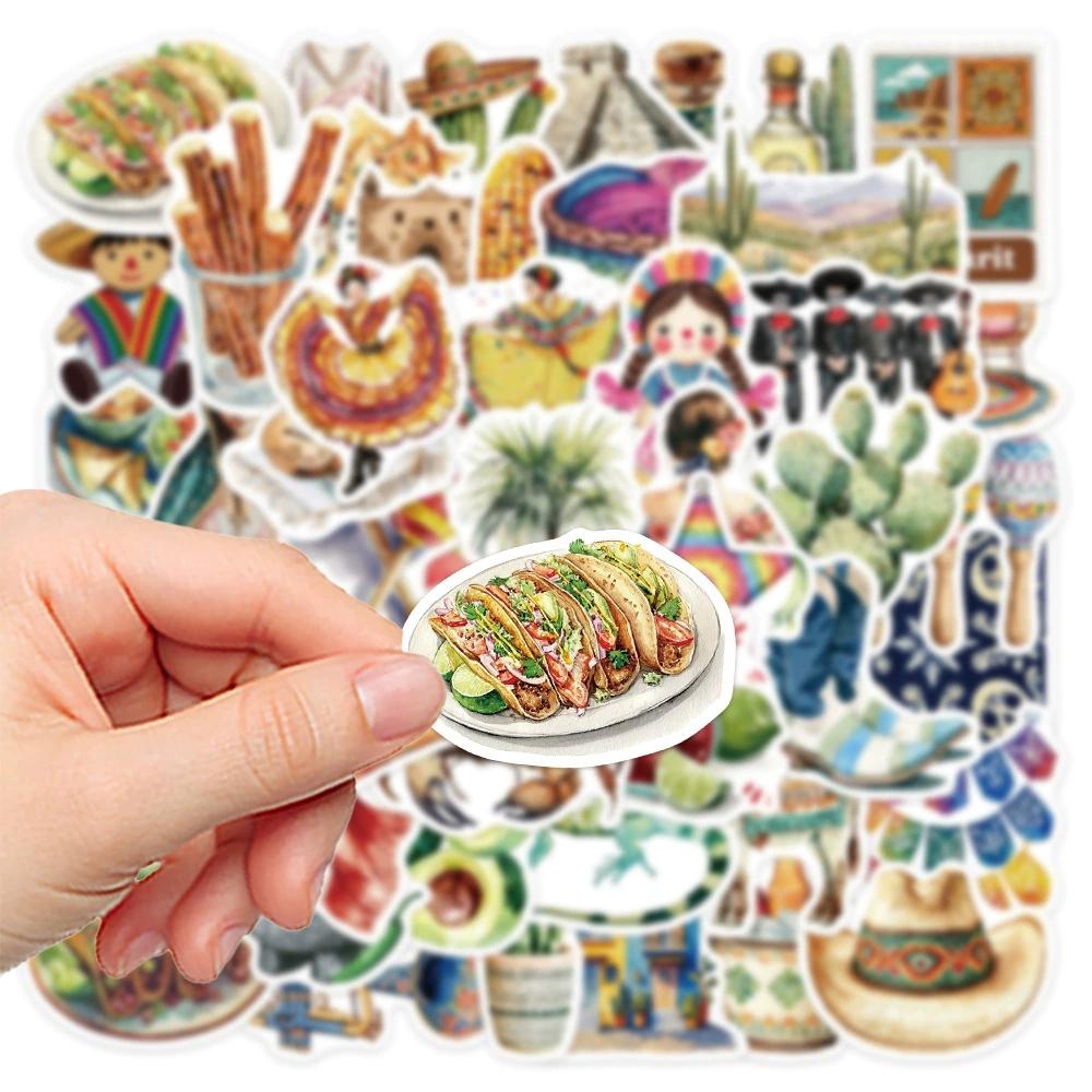 10/30/50pcs Retro Mexican Cartoon Stickers Aesthetics Waterproof Decorative Phone Diary Laptop Vintage Graffiti Sticker Packs