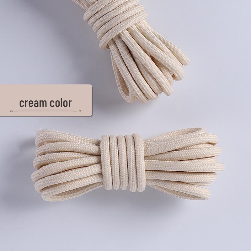 Wild Elephant Colorful Thickened Round Shoelaces for Outdoor Hiking & Sports Shoes - Black & White, One Pair