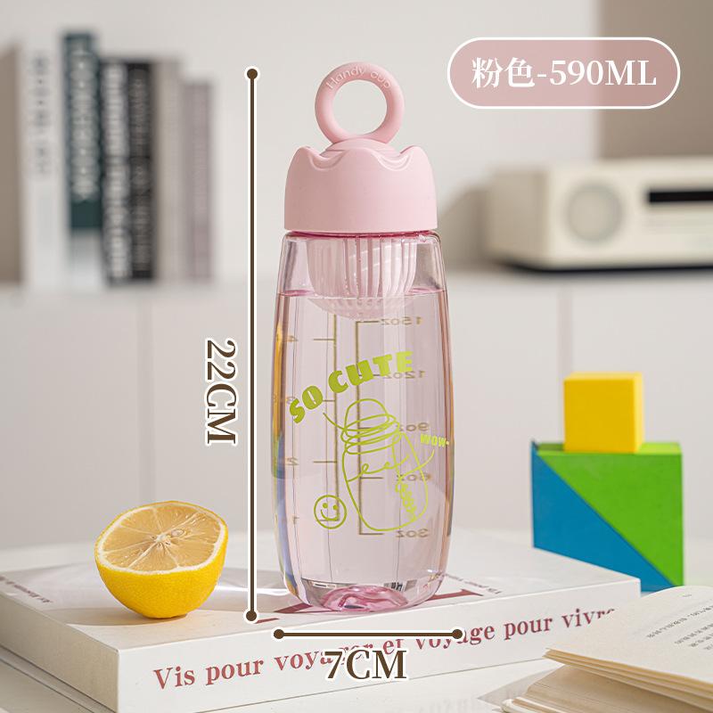 Water bottle summer new student water cup men and women high temperature resistant portable cup children with filter portable plastic cup