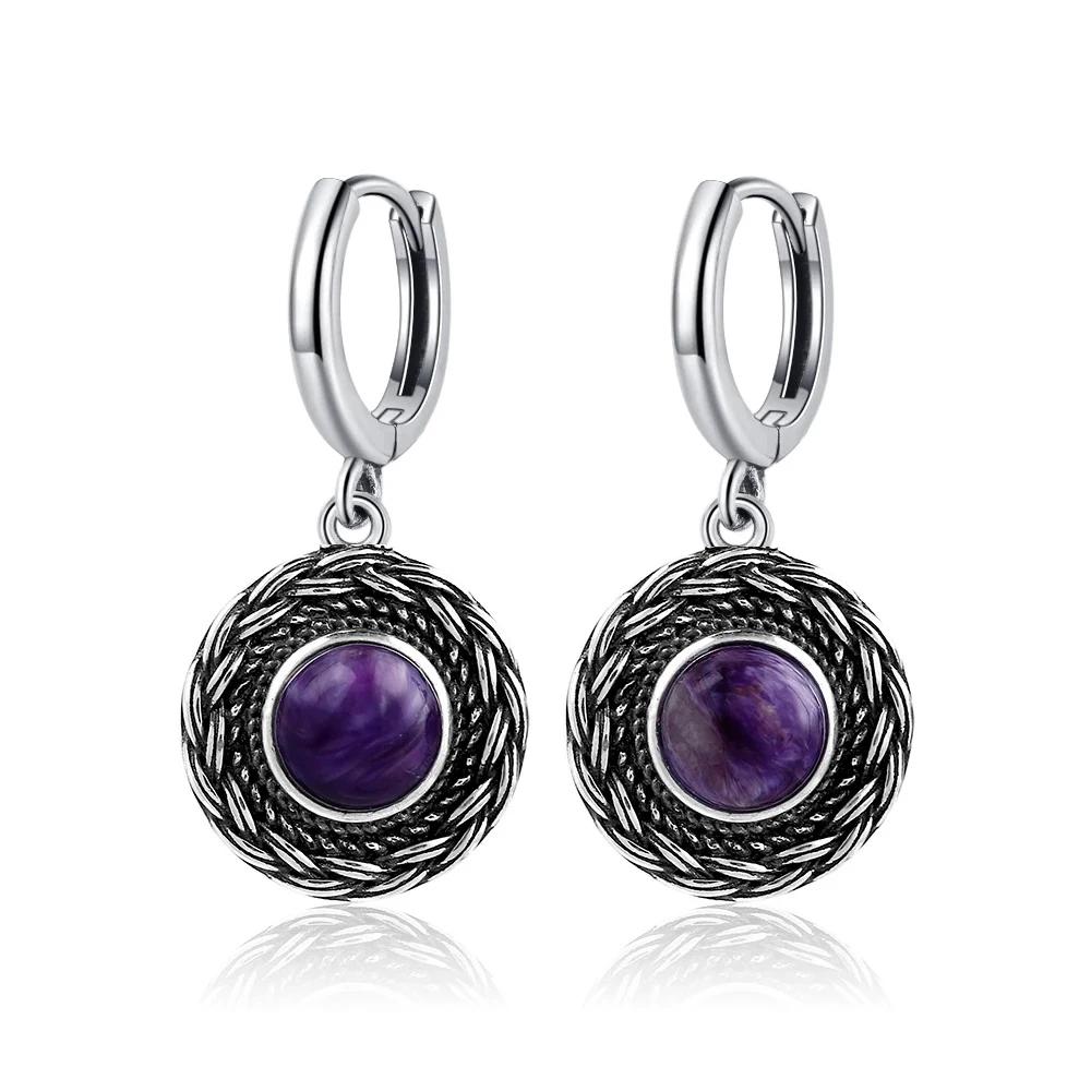 Neue Elegante Natürliche Kyanit Silber Tropfenohrringe für Damen Vintage Hochzeit Verlobung Creolen Ohrringe Geschenke