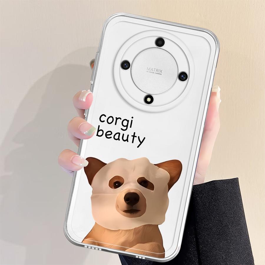 Soft Phone Cover Case for Honor X8 X9b X8a X8b X7b X9a 90 Lite Funny Cat Dog Pattern