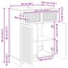 Sideboard Grey Sonoma 66 x 34.5 x 90 cm Particleboard