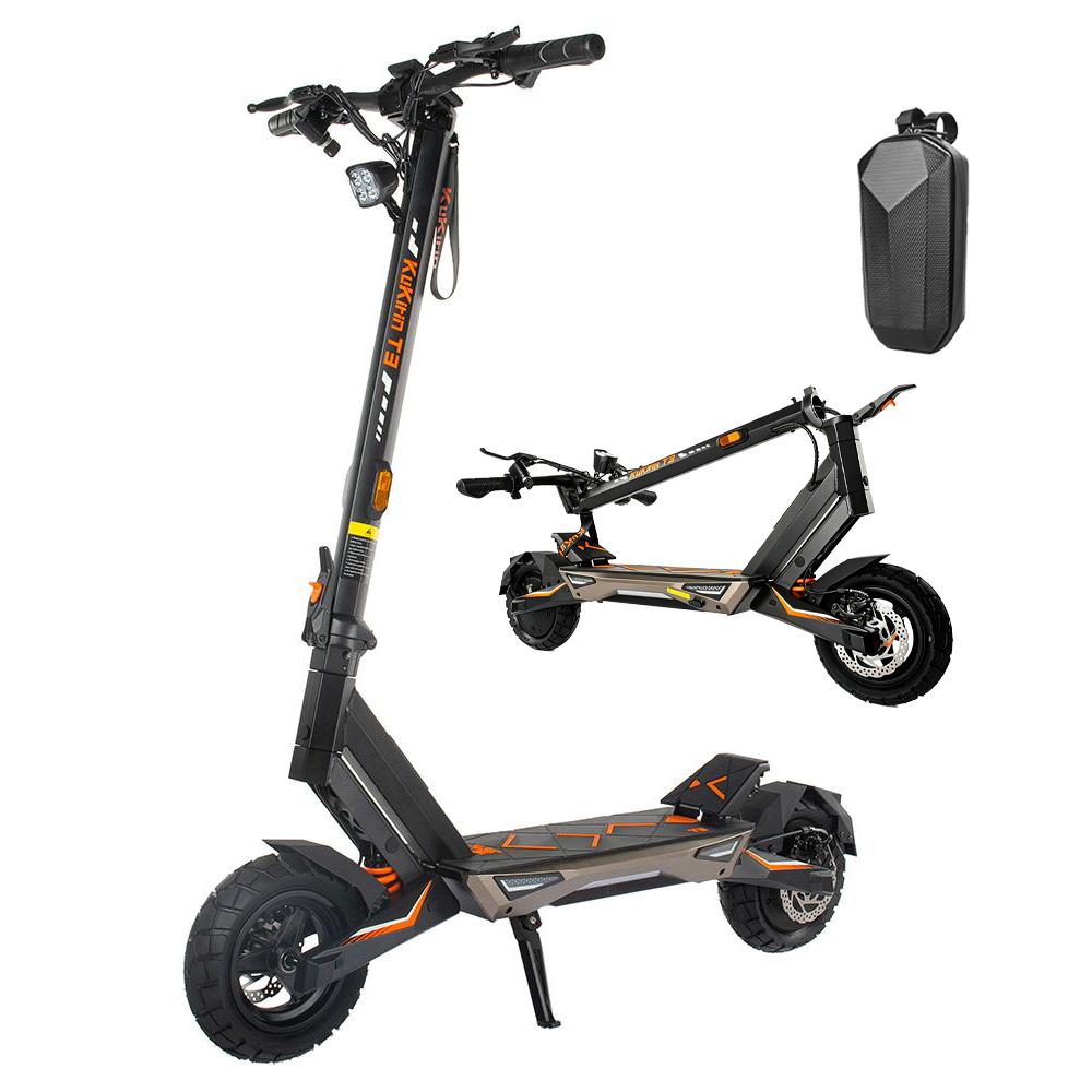 KuKirin T3 10-Zoll Elektroroller, 800W Motor, 48V 15,6AH Akku, maximale Reichweite von 58km, maximale Tragfähigkeit von 120kg, schwarz