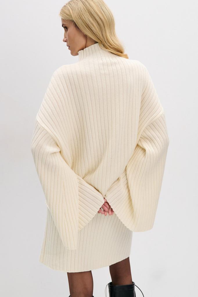 Cashmere Pure Love ecru cashmere skirt /