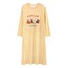 Pajamas Women'S Spring And Autumn Pure Cotton Long-Sleeved Autumn Long Round Neck Cute Cartoon Women'S Pajamas Skirt
