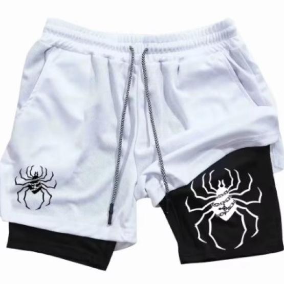 Muay Thai Kick Boxing MMA Shorts Spider Men Women Unisex Double Layer Quick Dry Breathable Training Sport Gym Fitness Workout