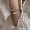 Korean New Double Layer Heart & Cloud Bracelet for Women - Retro Fashion Hip Hop Jewelry