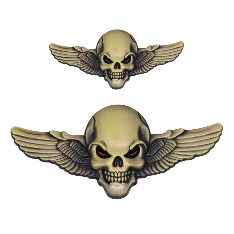 3D Metal Devil Skull Car Emblems Sticker Auto Badge Sticker Bumper Decal for Car SUV Truck Motorbike