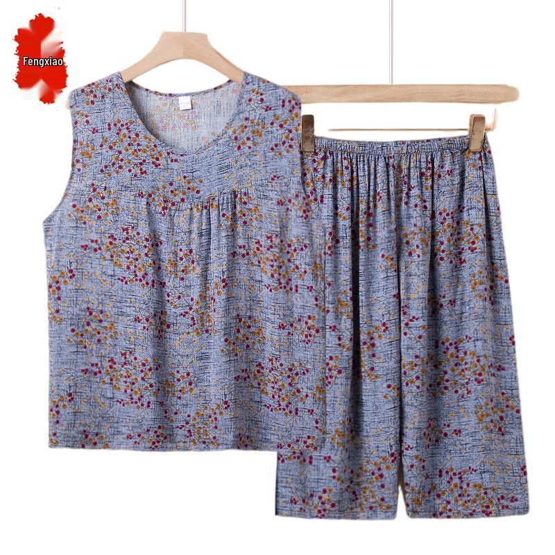 Women s Summer Cotton Blend Two-Piece Set 3XL