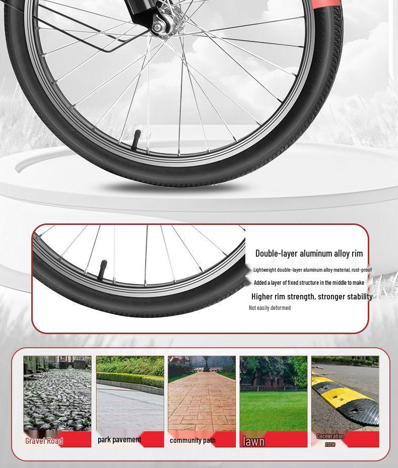New Lightweight Manual Tricycle for Elderly - Adult Commuter & Cargo Bike