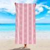 Shark Pattern Striped Beach Towel 2D Flat Printed Peach Skin Soft Large Bath Towel For Swimming Pool Sunbathing Summer Sport
