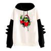Women's Printed Contrasting Dinosaur Loose Casual Hoodie