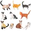 Simulation Mini Cats Kitty Figure Model Statue Home Ornaments Gift Kids Toy