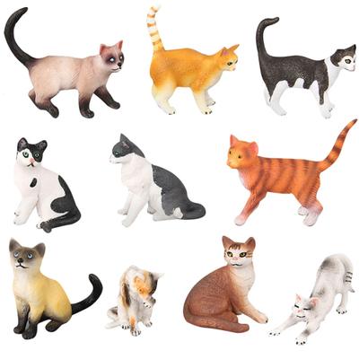 Simulation Mini Cats Kitty Figure Model Statue Home Ornaments Gift Kids Toy