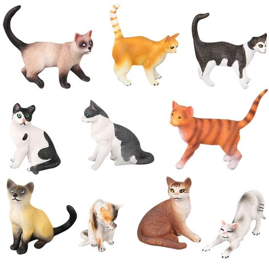 Simulation Mini Cats Kitty Figure Model Statue Home Ornaments Gift Kids Toy