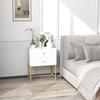 Elegant Two-Drawer Bedside Table - White
