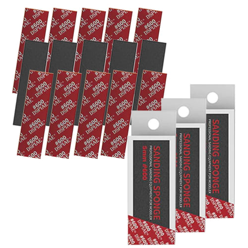 DSPIAE Authorized Dealer Heavy-Duty Sponge File Set #1000, 72mm X 20mm, 5 Sheets X 3 Boxes (SS5-1000) [Recommended by Award-Winning Modelers] (SS5-600