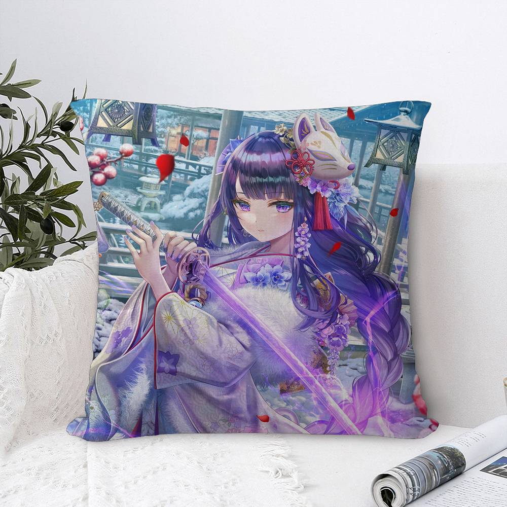 Genshin Impact Beelzebul Pillow Anime Pillow Sofa Bed Head Pillow Cover Cushion Cover 45x45 Cm Fashion
