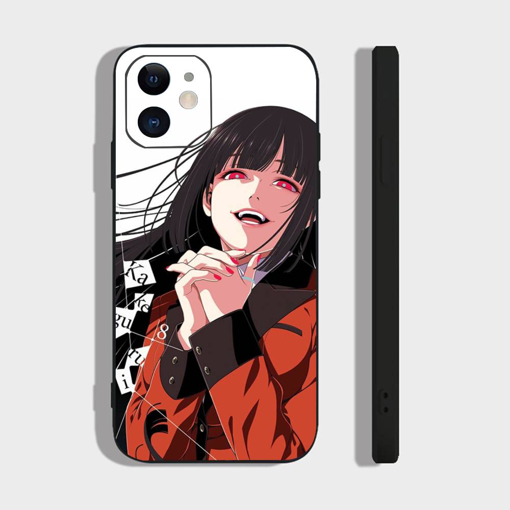 Anime K-Kakegurui Phone Case For IPhone 17 Air 16 15 14 13 Pro Max 11 12 Black Silicone Cover