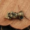 Intricately Carving Brass Dog Figure Solid Copper Puppy Sculpture Ornament for Art Enthusiasts and Desk Decoration