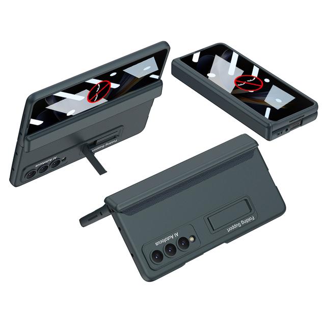 For Samsung Galaxy Z Fold 4 Case With Anti -Peek Glass Magnetic Hinge Anti -Knock Hard Cover For Galaxy Z Fold4 Bracket Case