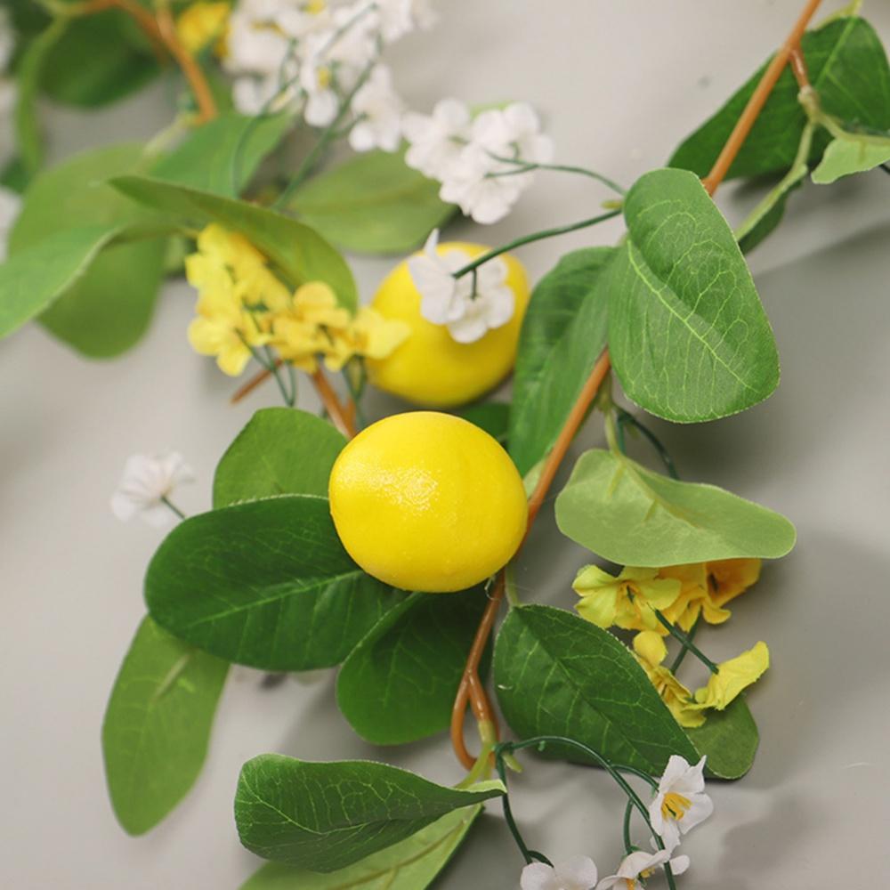 Kunstblumen-Dekoration, Rattan, Zitronen-Gänseblümchen, dekoratives Rattan, für Zuhause, zum Aufhängen, 1,8 Meter