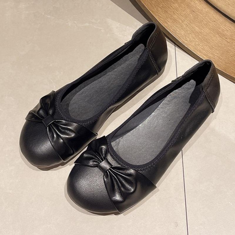 Fashion Bow Women Shallow Flats Soft Shoes Designer Elegant Autumn 2025 New Sport Shoes Fashion Casual Sneakers Dress Zapatillas Mujer