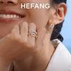 HEFANG Light Luxury Women's Chain Earrings - Fashionable and Versatile for Commuting or Dating, High-End Feel Ear Stud Accessories.