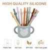 Straw Colorful Silicone Reusable Easy-to-clean Straight Straws Creative Household Children's Milk Tea Food-grade