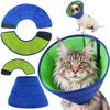 Adjustable Pet Recovery Collar for Cats and Dogs Soft Breathable Fabric Protective Cone Prevents Biting Licking Scratching Post Surgery Healing