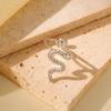 Gold-Plated Snake-Shaped Titanium Steel Adjustable Ring for Women - Retro, Colorfast, European & American Fashion.