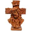 Resin Jesus Christ Idol Perfect for Housewarming, Drawing Room, Gifting and Decoration, Brown 8 Inch