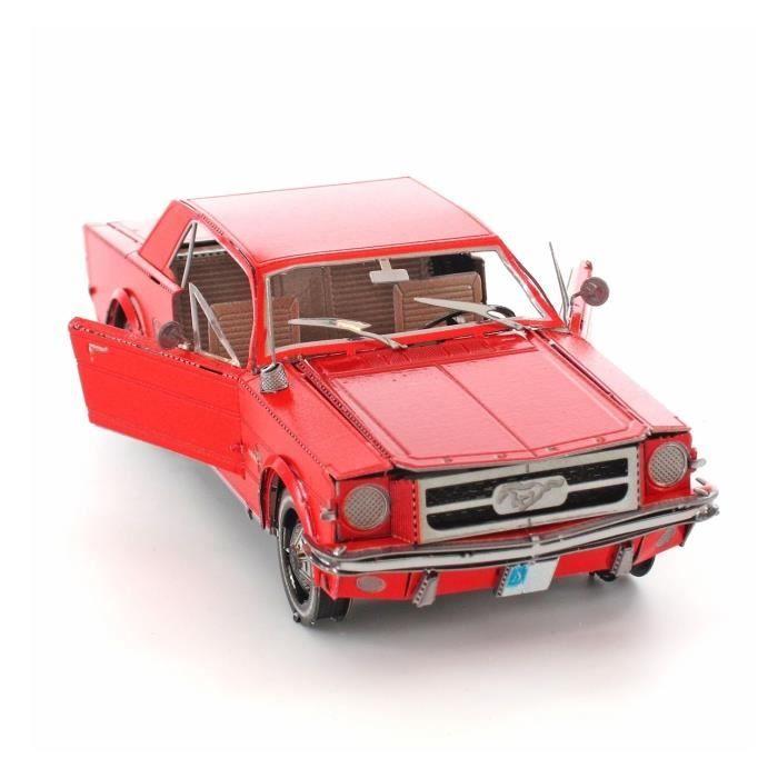 Puzzle en métal - Fascinations - 1965 Ford Mustang - Rouge - 2 Feuilles - À partir de 14 ans