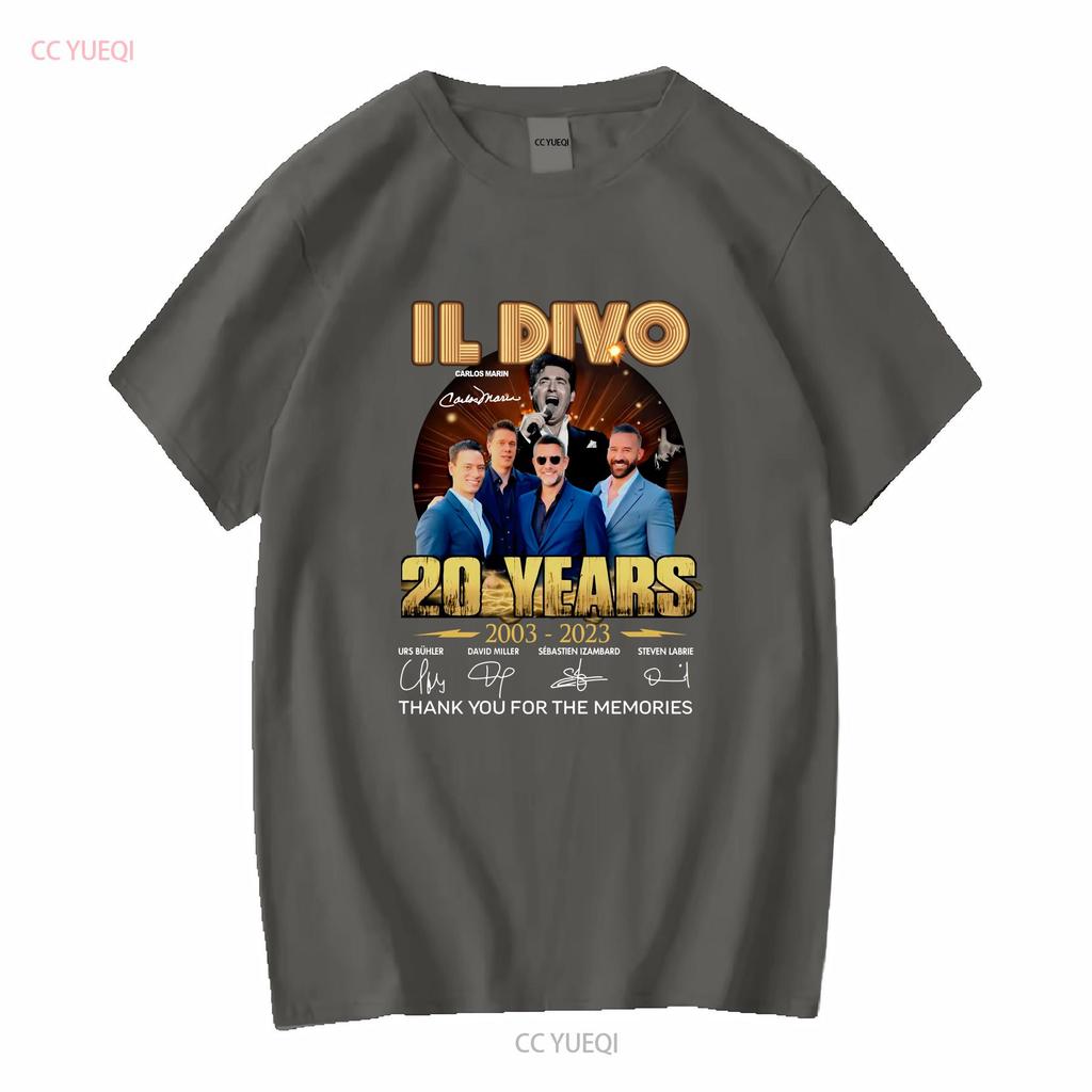 Il Divo 20 Years Thank You For The Memories T Shirt Full Size S 5XL vintage Washed Comfortable Stretched streetwear Versatile