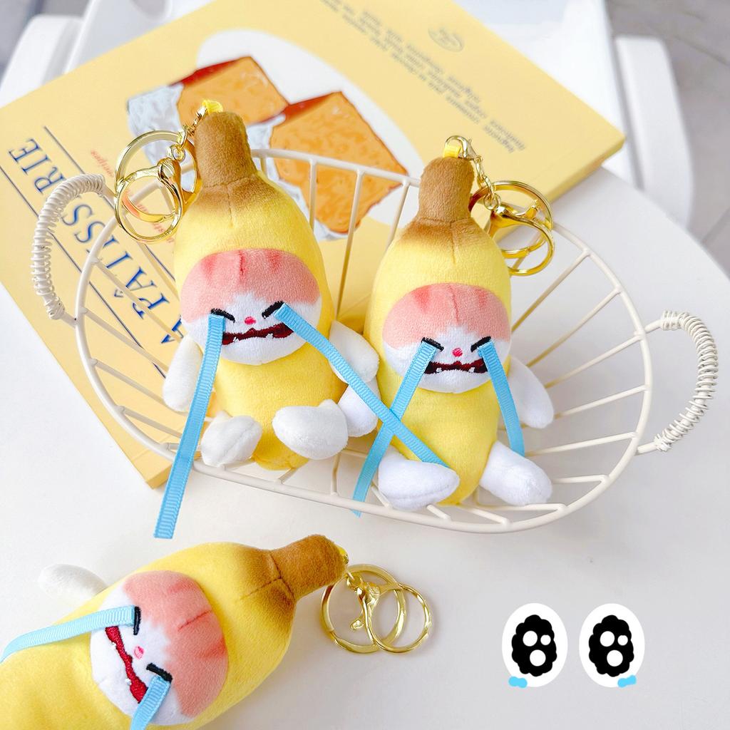 Kreative Lustige Weinende Bananenkatze Plüschtier Schlüsselanhänger Anhänger Ins Klein Frisch Niedlich Bananenkatze Plüschtiere Kinderspielzeug Geschenke