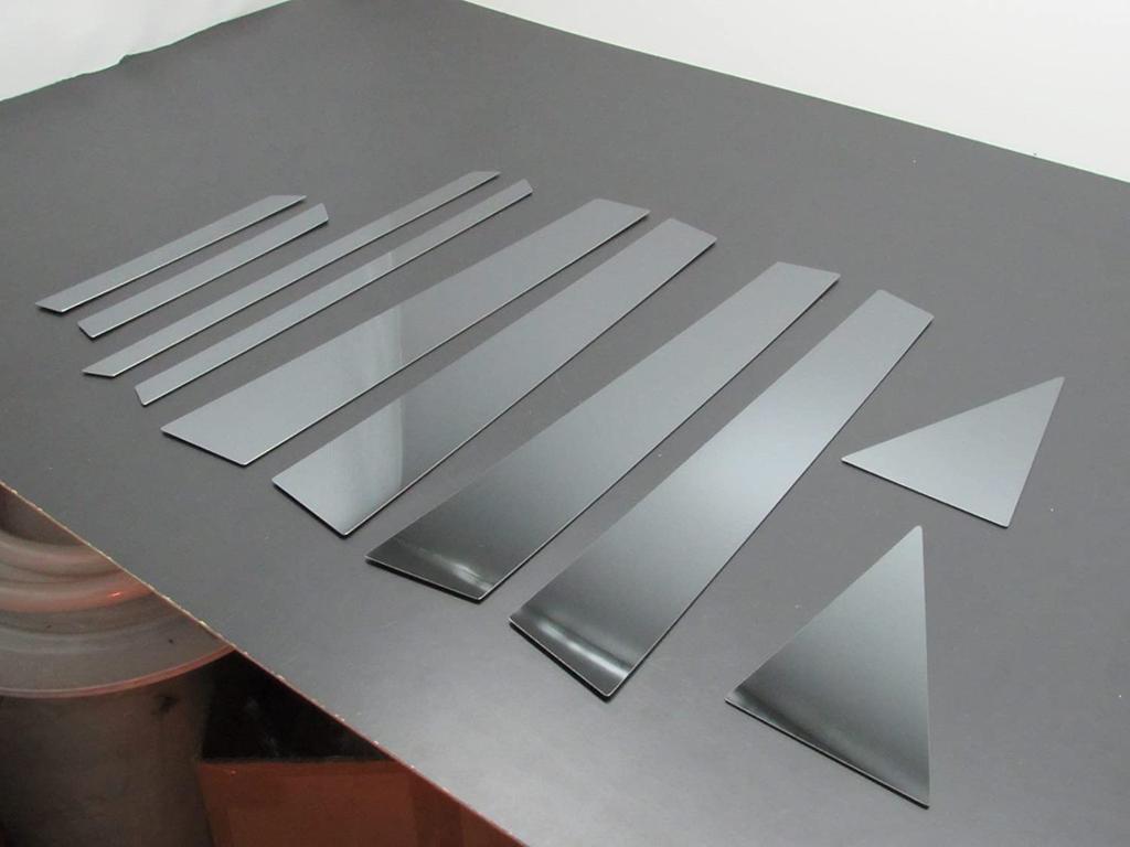 BRIGHTZ Prius Alpha ZVW40W ZVW41W Finish Edelstahl Schwarz Beschichtet Säulenverkleidungen Ultra-Spiegel (10-teiliges Set) [PIL-BLA-305]