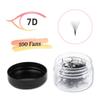 AGUUD 7mm Pointy Base Medium Stem Premade Volume Loose Fan Lashes Individual Makeup Natural Russian Fan Faux Mink Lash Extension