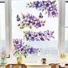 Purple Flower Butterfly Window Sticker Is Suitable for Window Glass, Storefront Display Window Stickers.