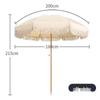 Outdoor Straw Thatch Sun Umbrella with Tassels for Villa Courtyard or Homestay